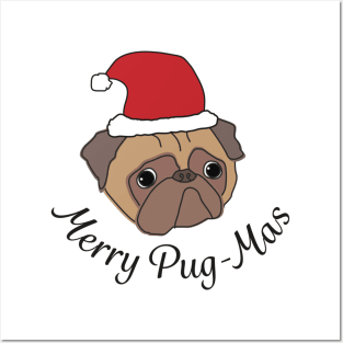 Merry pug mas Posters and Art